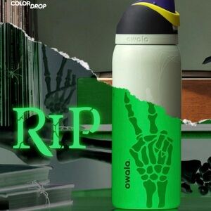 Owala Halloween RIP Glow in the Dark Color Drop 32 oz Freesip - Brand New!